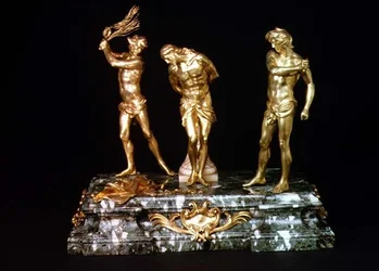 Kristi flagelation, midten af det 17. århundrede (forgyldt bronze)