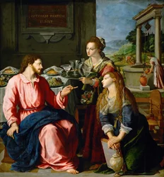 Kristus i Marthas og Marias hus, 1605