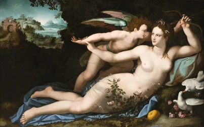 Venus afvæbner Amor
