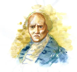 FOURIER, Charles (1772-1837). Engelsk filosof og økonom - - illustration af Alessandro Lonati Â