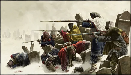 Fransk tilbagetog i Rusland, på en kirkegård, vinteren 1812, 2024