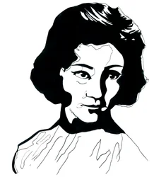Portræt af Jiang Qing (1914-1991) Mao Zedongs hustru (Portræt af Jiang Qing som Madame Mao)