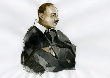 Portræt af pastor Martin Luther King (1929-1968) Illustration