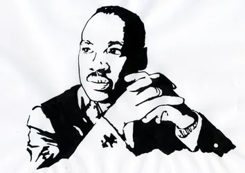 Portræt af pastor Martin Luther King (1929-1968) Illustration