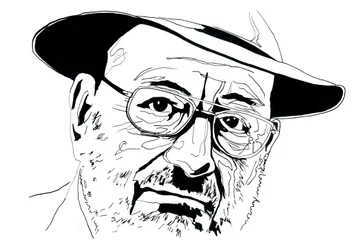 Portræt af den italienske intellektuelle Umberto Eco (1932-2016)