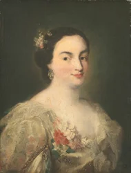 Portræt af en ung kvinde, ca. 1760.