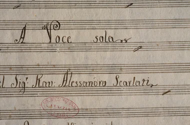 Manuskriptpartitur af XXV kantater for solostemme af Alessandro Scarlatti (1660-1725)