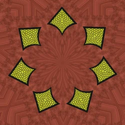 ornament #8,2019,(blandet medier)