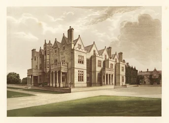 Acton Reynald Hall., Shropshire, England. ,1880 (gravering)