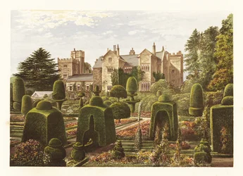 Levens Hall., Cumbria, England. ,1880 (gravering)