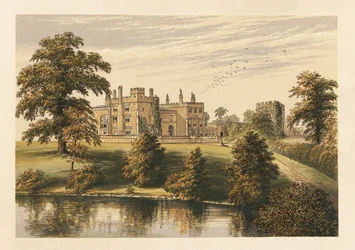 Ripley Castle, Yorkshire, England. ,1880 (gravering)