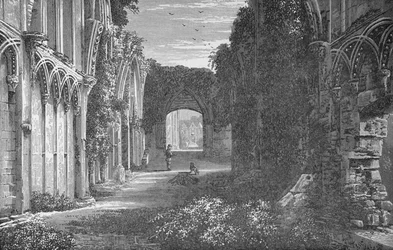 St. Josephs Chapel, Interiør, Looking East, Glastonbury Abbey, c1880, 1897