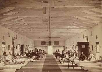 Armory Square Hospital, indre af afdeling K, ca. 1863.