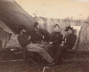 [Fire betjente], ca. 1864.