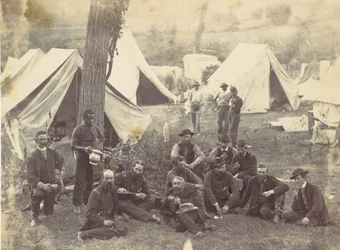 Gruppe i hovedkvarteret for Army of the Potomac, Antietam, oktober 1862, 1862.