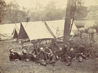 Gruppe i hovedkvarteret for Army of the Potomac, Antietam, oktober 1862, 1862.