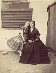 Mrs. Greenhow og datter, fængslet i Old Capitol, Washington, 1862.