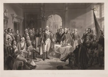 Washington og hans generaler med Key