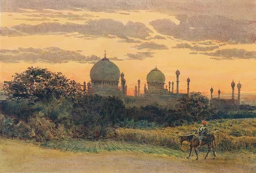 Solnedgang bag Ibrahim Roza, Bijapur, c1880 1905.