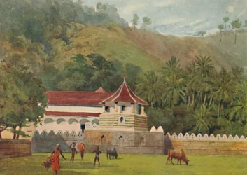 The Temple of the Tooth, Kandy - Eksteriør, c1880 1905.
