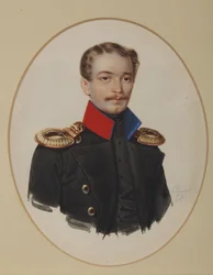 Portræt af Platon Ivanovich Panshin 1817-1863, 1841