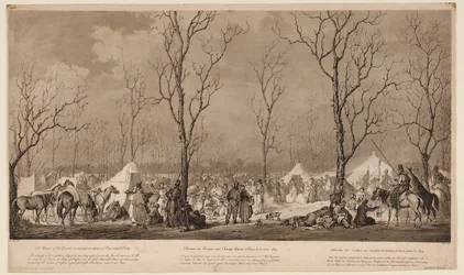 Kosakkernes bivuak på Avenue des Champs-Elysées i Paris marts 1814, 1814