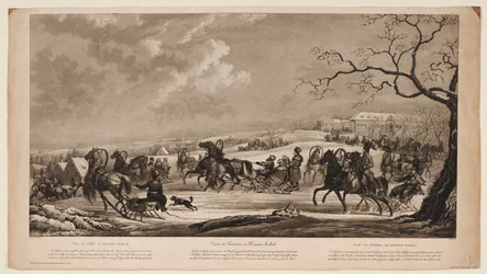 Slædeløb ved Krasny Kabachok Little Red Tavern, 1814