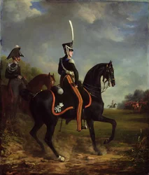 Zar Nicholas I af Rusland, da storhertug, rider i Hyde Park (olie på lærred)