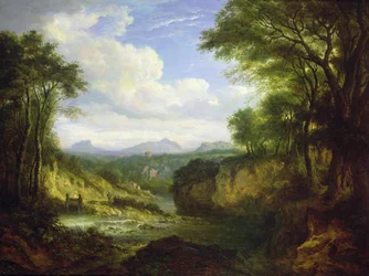 Fjernsyn over Edinburgh (olie på panel)