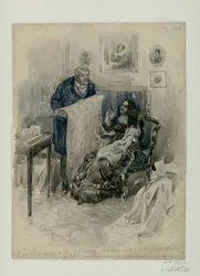 Pierre i familien. Epilog. Illustration til romanen Krig og fred af Leo Tolstoj, 1911-1912.