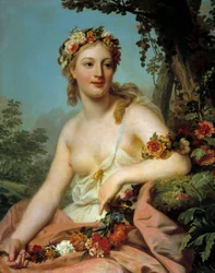 Operaens Flora, maleri af Alexandre Roslin (1718-1793), 18. århundrede, H. 0,72 x 0,91 m, Bordeaux, Musée des Beaux-Arts