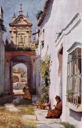 I Sevilla (farve litho)