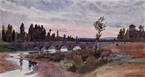 Bridge at Leon (farve litho)