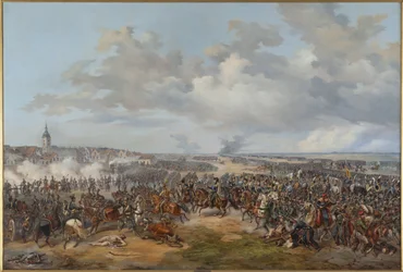 Svenske tropper stormer porten til Leipzig (Tyskland)