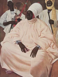 Barma Mata, Sultan af Zinder (studie til portrættet), fra Drawings and Paintings of Africa, henrettet under Citroen Centre Afrique-ekspeditionen, anden Haardt Audouin-Dubreuil-mission, pub. Paris