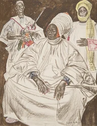 Barma Mata, Sultan af Zinder, fra Drawings and Paintings of Africa, henrettet under Citroen Centre Afrique-ekspeditionen, anden Haardt Audouin-Dubreuil-mission, pub. Paris, 1927