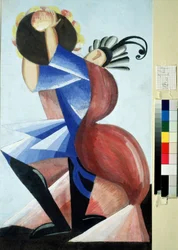 Teaterkostume til stykket ""Romeo og Julie"" af William Shakespeare. Gouache af Alexandra Alexandrovna Exter (1882-1949) 1921 State A. Radishchev Art Museum, Saratov