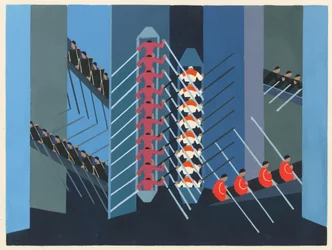 Scenisk design fra porteføljen Décors de Théâtre, 1930.