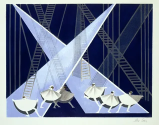 Scenografi til en ballet, illustration fra 