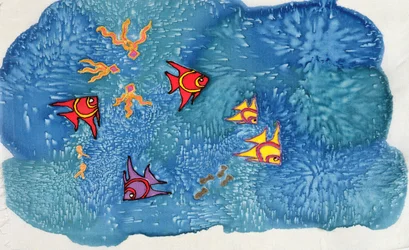 Fisk, 1999 (malet silke)
