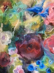 Livlige abstrakte blomster
