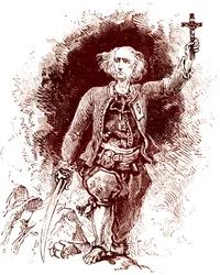 En Chouan præst. Royalistisk opstand i Bretagne. Slutningen af det 19. århundrede (gravering)