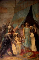 Det syvende korstog: Kong Ludvig 9. (Sankt Ludvig) (1214-1270) i Jerusalem. Maleri af Alexandre Cabanel (1823-1889), 19. århundrede. Paris, Panthéon