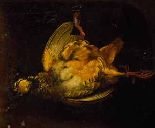 Stilleben med agerhøne, maleri af Alexandre-Francois Desportes (1661-1743), Frankrig