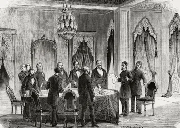 Konstantinopel konference, december 1876, gravering, Tyrkiet