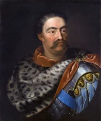 ""Portræt af Jean III Sobieski (1629-1696) roi de Pologne"" 17eme siecle - Portræt af John III Sobieski (1629-1696), konge af Polen og storhertug af Litauen - Tricius, Jan (ca 1620-ca 1692) - c. 1680 - Olie på lærred - 75x62 cm - Wilanow Palace Museum