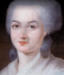 Portræt af Olympe de Gouges (pastel på lærred)