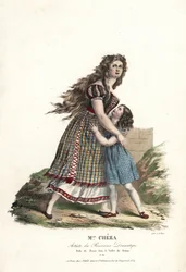 Ballerina Miss Marie Cheza som Jenny i ballet-pantomimen Jenny af Jean-Louis Aumer, Panorama Dramatique