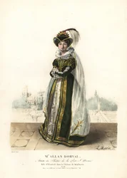 Marie Dorval eller Madame Allan Dorval som Dronning Elisabeth i Le Chateau de Kenilworth af Jean-Baptiste Blache og Henri Lemaire, Theatre de la Porte St. Martin