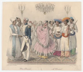 Une Nautch, fra 24 plader illustrerende for hinduistiske og europæiske manerer i Bengal,..., 1832